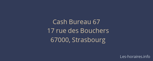 Cash Bureau 67