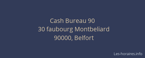 Cash Bureau 90