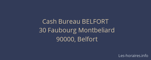 Cash Bureau BELFORT