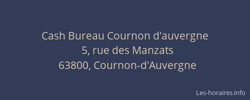 Cash Bureau Cournon d'auvergne