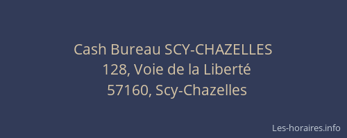 Cash Bureau SCY-CHAZELLES