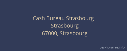 Cash Bureau Strasbourg
