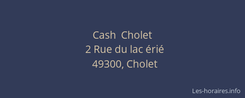 Cash  Cholet