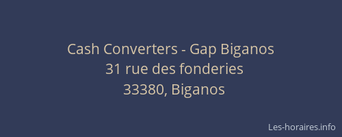 Cash Converters - Gap Biganos