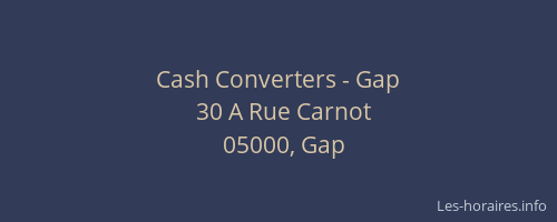 Cash Converters - Gap