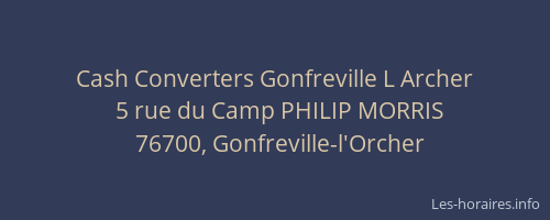Cash Converters Gonfreville L Archer