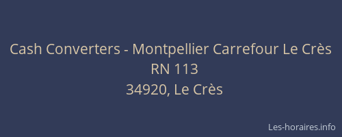 Cash Converters - Montpellier Carrefour Le Crès