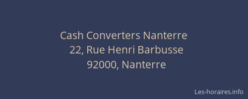 Cash Converters Nanterre