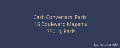 Cash Converters  Paris