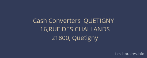 Cash Converters  QUETIGNY