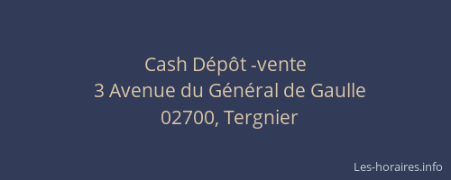 Cash Dépôt -vente