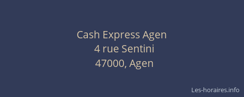Cash Express Agen