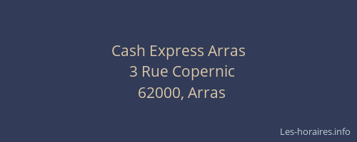 Cash Express Arras