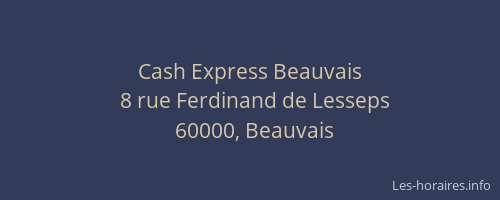 Cash Express Beauvais