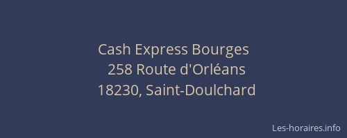 Cash Express Bourges