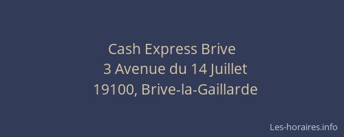 Cash Express Brive