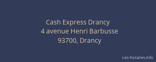 Cash Express Drancy
