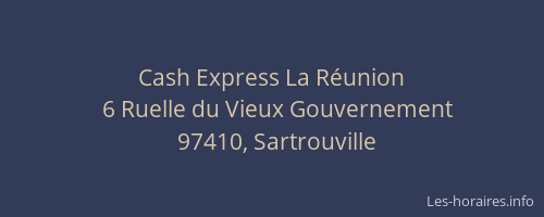 Cash Express La Réunion