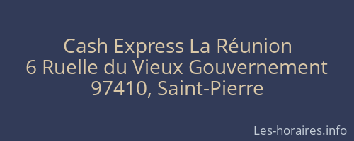 Cash Express La Réunion