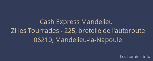 Cash Express Mandelieu