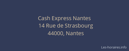 Cash Express Nantes
