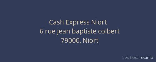 Cash Express Niort