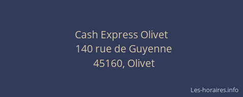 Cash Express Olivet