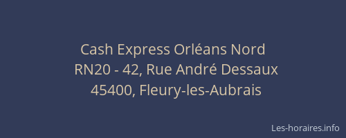 Cash Express Orl&eacute;ans Nord