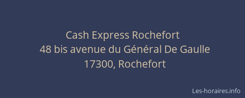 Cash Express Rochefort