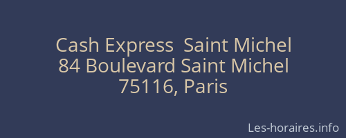 Cash Express  Saint Michel