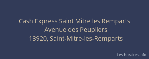 Cash Express Saint Mitre les Remparts