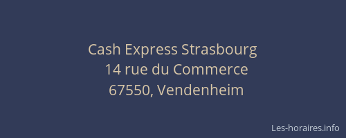 Cash Express Strasbourg