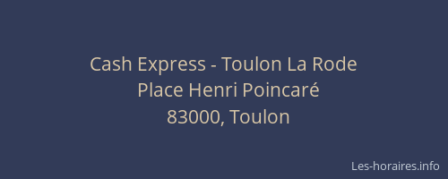 Cash Express - Toulon La Rode