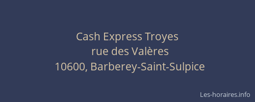 Cash Express Troyes
