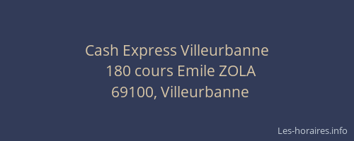 Cash Express Villeurbanne