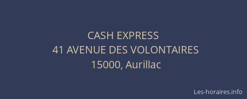 CASH EXPRESS
