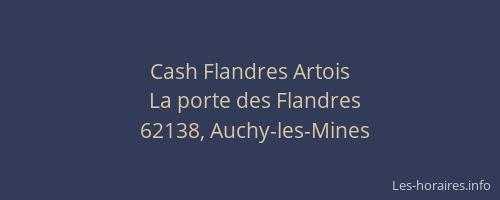 Cash Flandres Artois