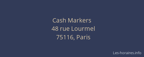 Cash Markers
