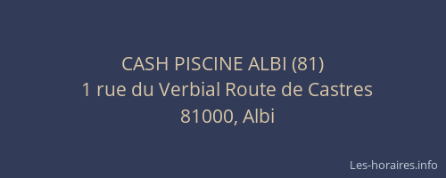 CASH PISCINE ALBI (81)