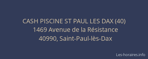 CASH PISCINE ST PAUL LES DAX (40)