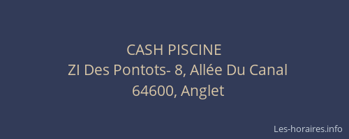 CASH PISCINE