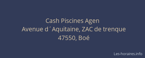 Cash Piscines Agen