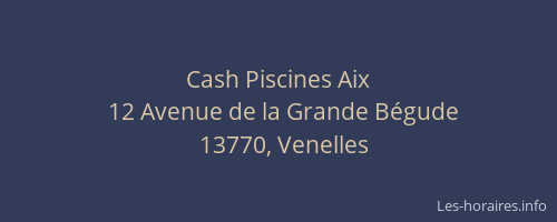 Cash Piscines Aix