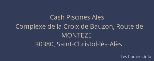Cash Piscines Ales