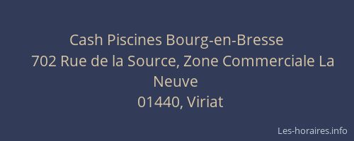 Cash Piscines Bourg-en-Bresse