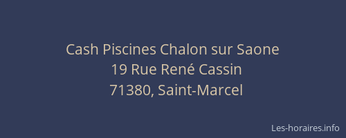 Cash Piscines Chalon sur Saone