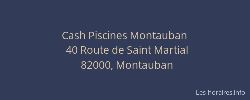 Cash Piscines Montauban
