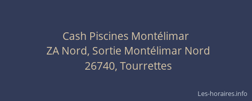 Cash Piscines Mont&eacute;limar