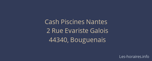 Cash Piscines Nantes