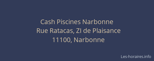 Cash Piscines Narbonne